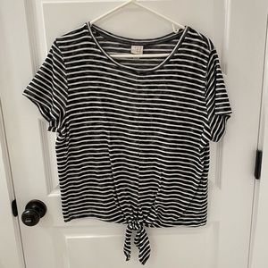 Target black and white stripped tie shirt